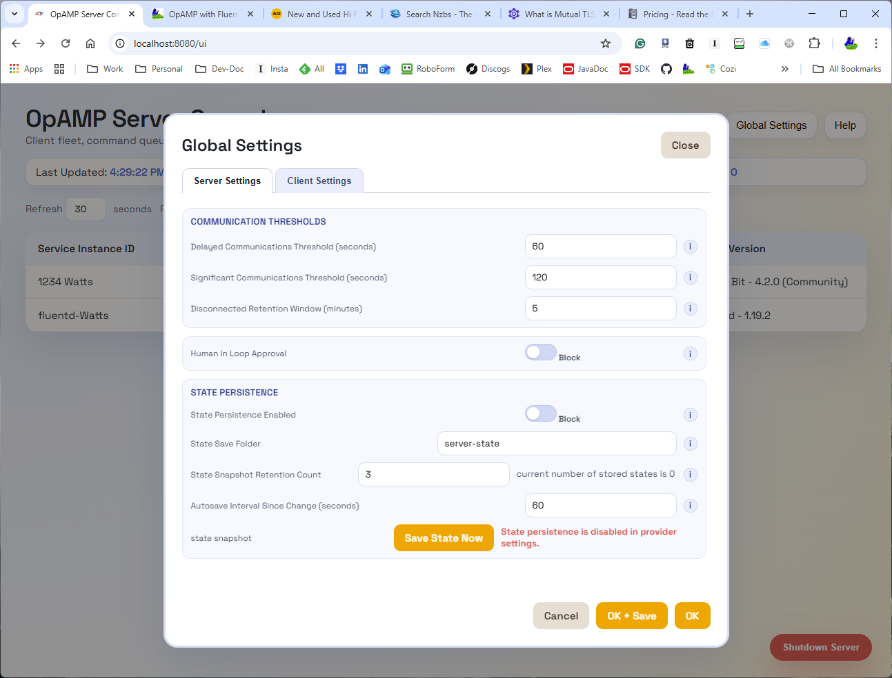 ServerConfigurationControls
